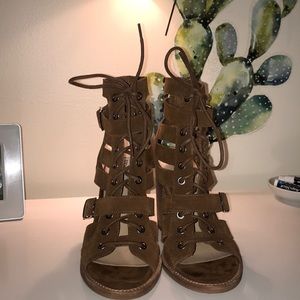 Steve Madden open toe booties